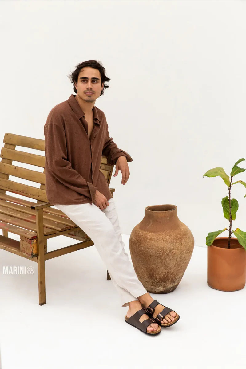 Mule sandals in light suede Minha loja