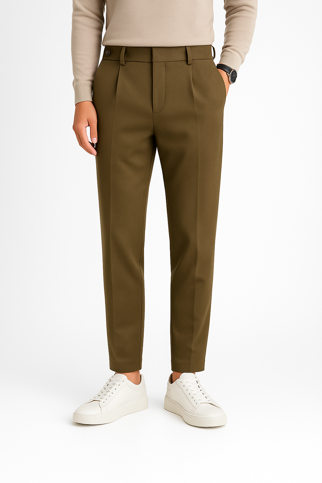 Men's Casual Broadcloth Trousers Minha loja