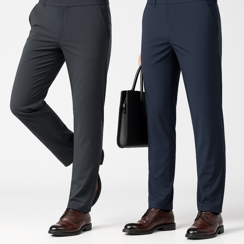 High-tech Waterproof Ice Silk New Brand Casual Fashion Long Dress Pants Straight Business Office Trousers Mens Clothes 2025