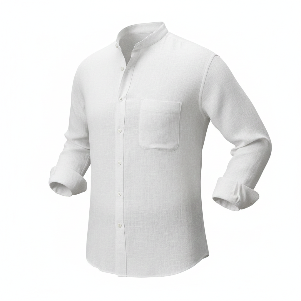 Men's Travel-Friendly Lightweight Breezy Linen Long Sleeve Top