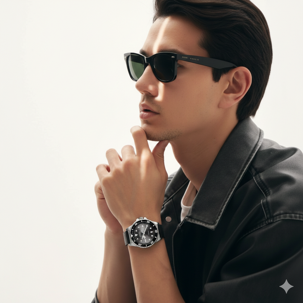 Customized Schedule Dark Green Shadowproof Men's Timepiece