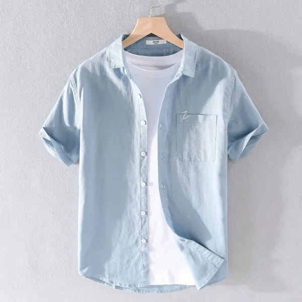 Men's Casual Linen Cotton Shirt Minha loja