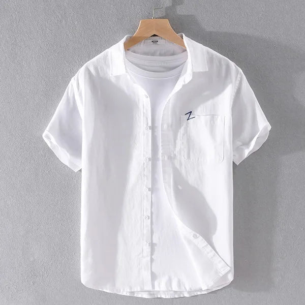 Men's Casual Linen Cotton Shirt Minha loja