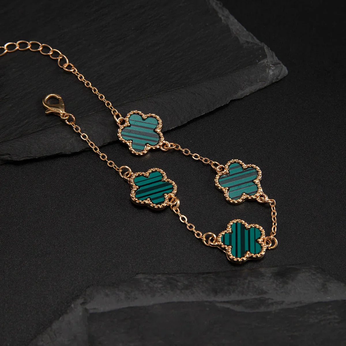 Men's Five-Leaf Flower Bracelet FlowBorder