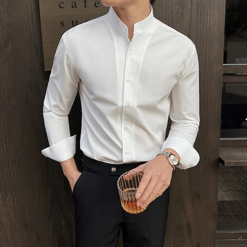 Men's Smart Casual Long Sleeve Shirt Minha loja