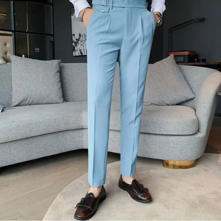 Men's Smart Casual Business Suit Trousers Minha loja