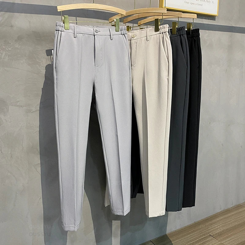 Men's Casual Cotton-Linen Trousers Minha loja