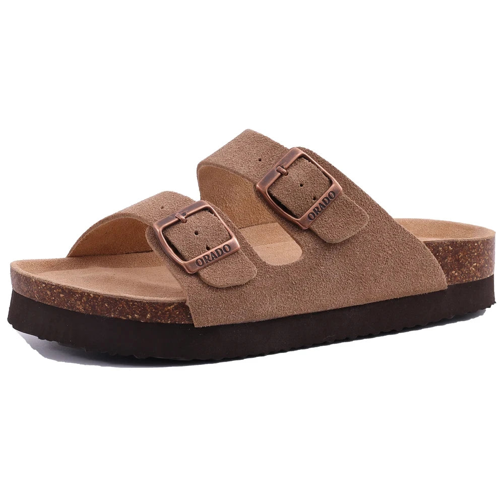 Mule sandals in light suede Minha loja