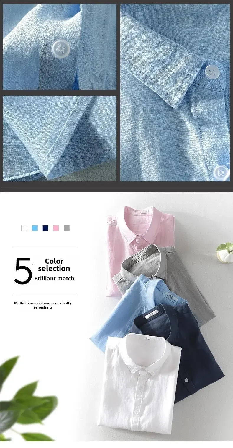 Men's Casual Pure Shirt Minha loja