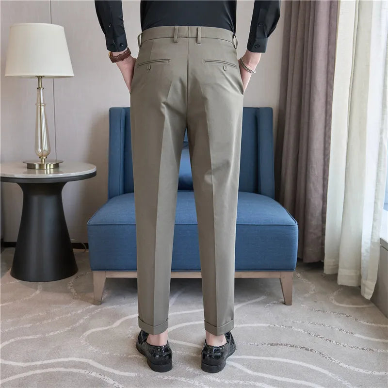 Men's Smart Casual Suit Trousers Minha loja