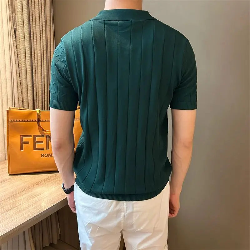 Men's Casual Long-Sleeve Polyester Top Minha loja