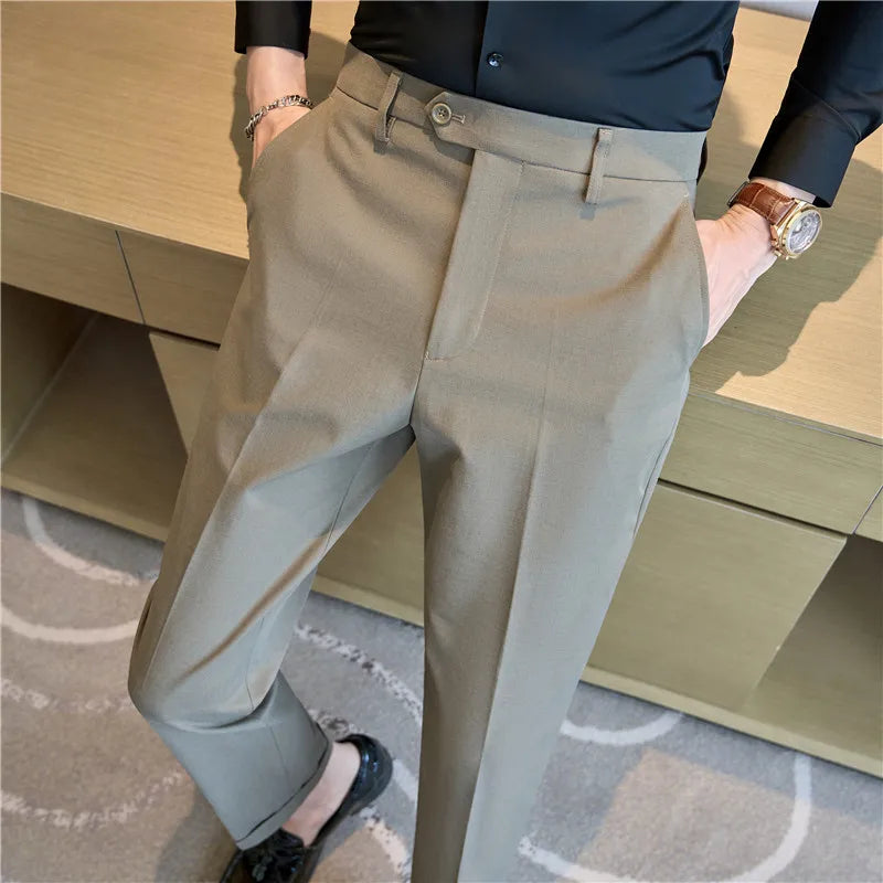 Men's Smart Casual Suit Trousers Minha loja
