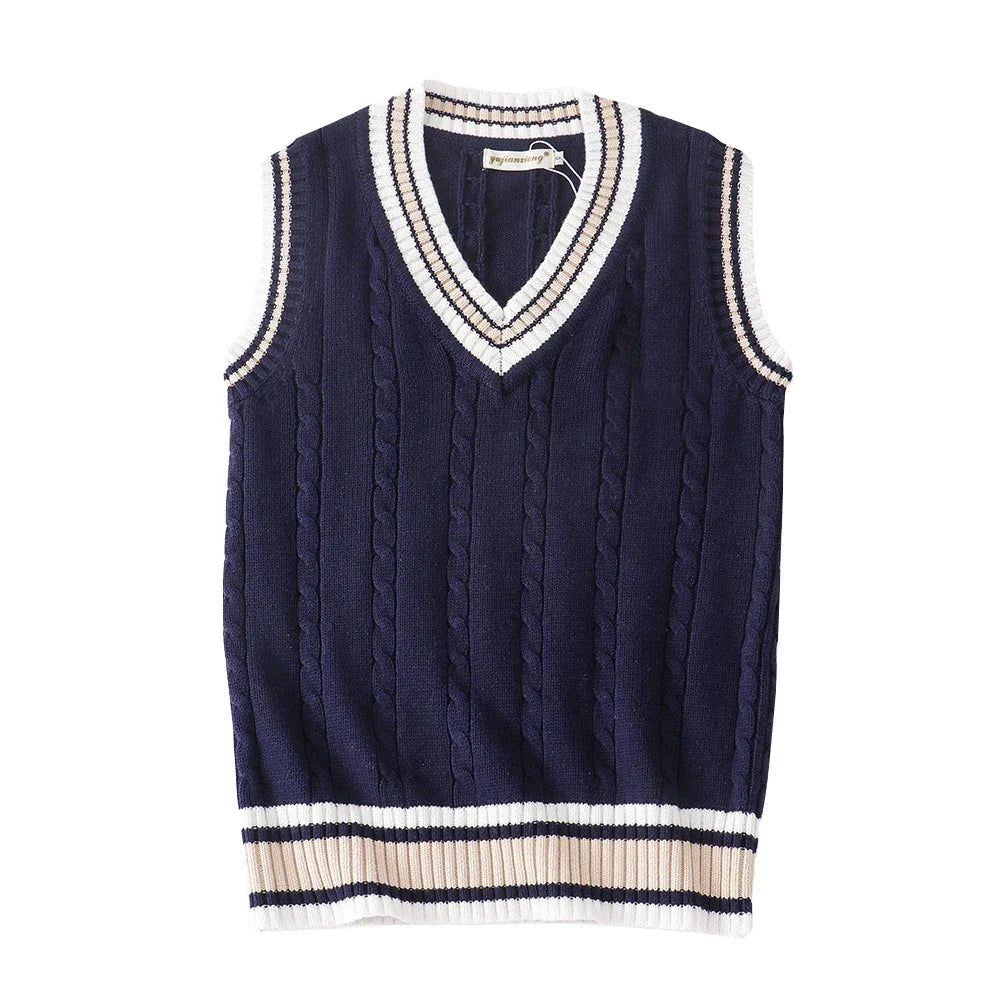 Striped Men's Sweater Vest Minha loja