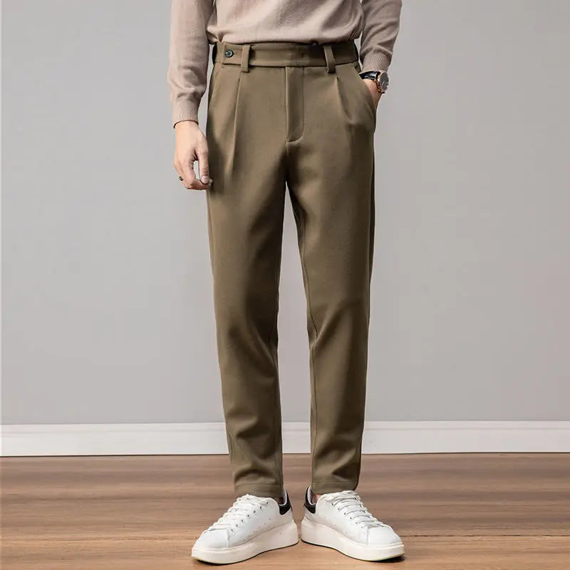 Men's Casual Broadcloth Trousers Minha loja