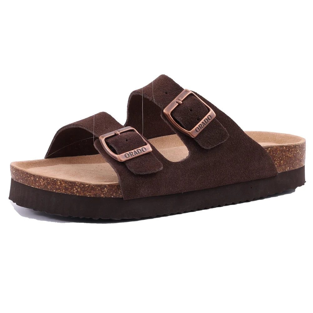 Mule sandals in light suede Minha loja