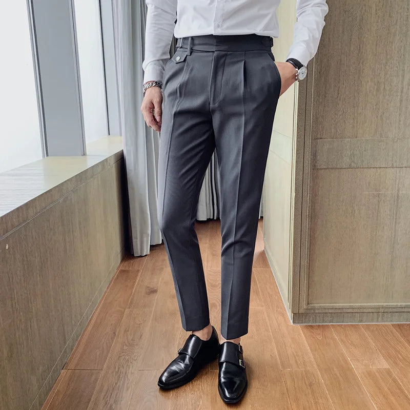 Men's Smart Casual Business Suit Trousers Minha loja