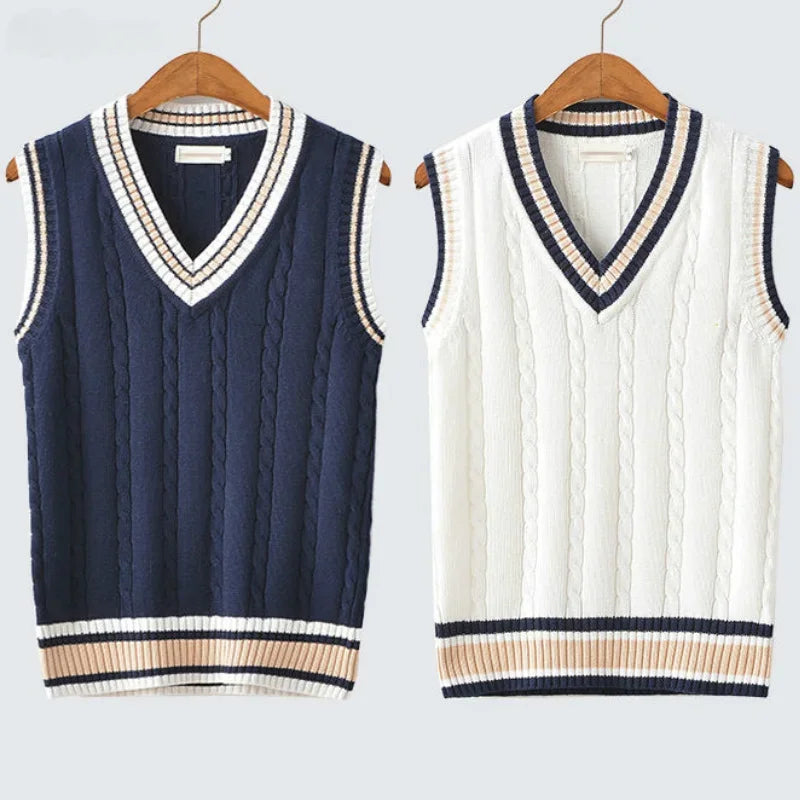 Striped Men's Sweater Vest Minha loja