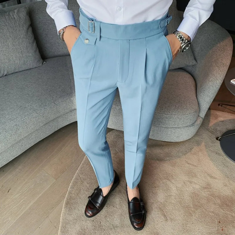 Men's Smart Casual Business Suit Trousers Minha loja