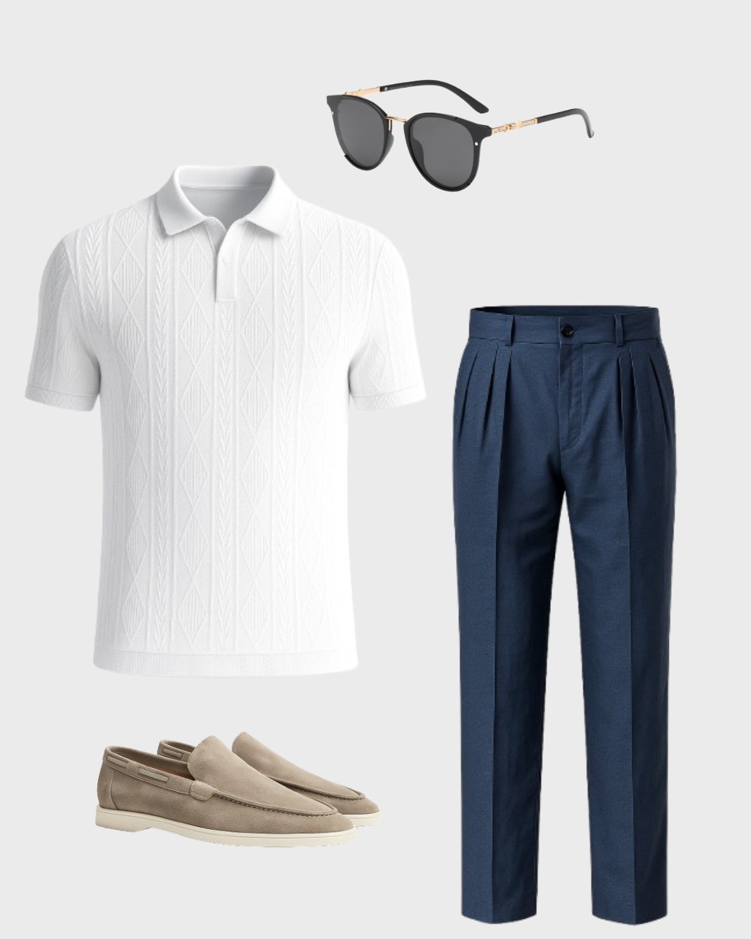 Grécia Set: Buy a Linen Shirt and Pants and Get a Pair of Loafers + Sunglasses!