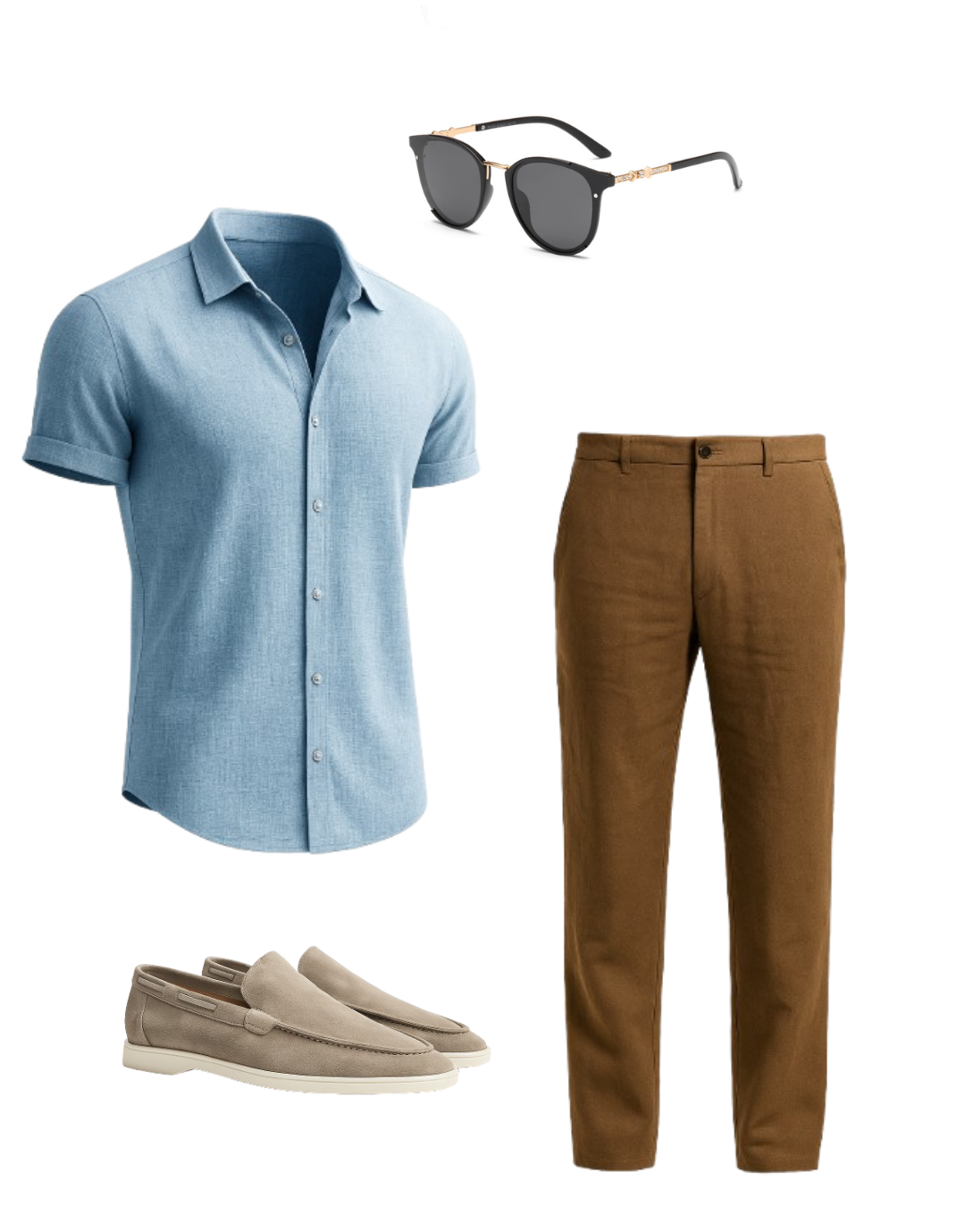 Porto Fino Set: Buy a Linen Shirt and Pants and Get a Pair of Loafers + Sunglasses!