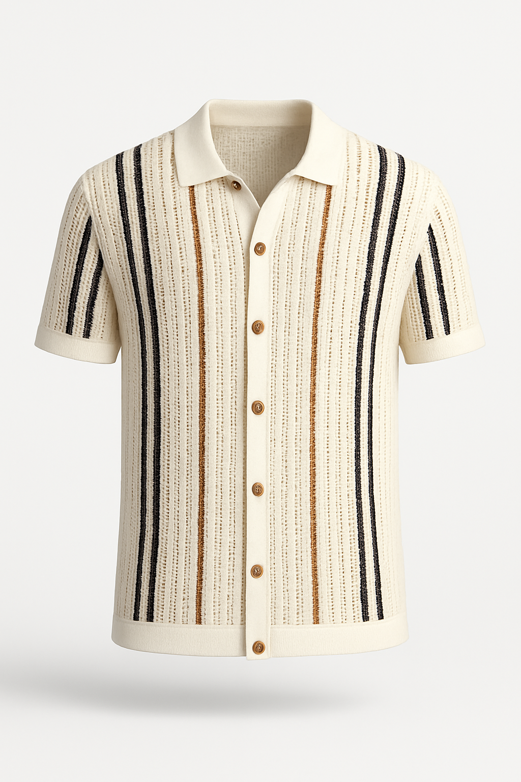 Men's Striped Short-Sleeve Shirt Minha loja