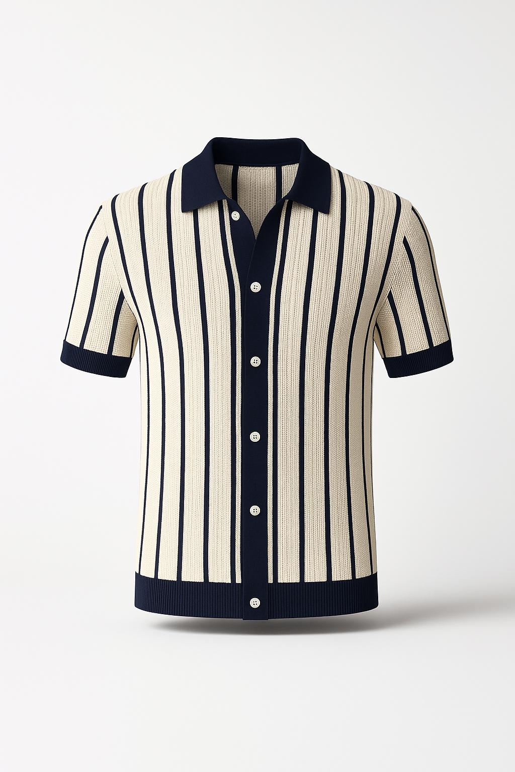 Men's Striped Short-Sleeve Shirt Minha loja