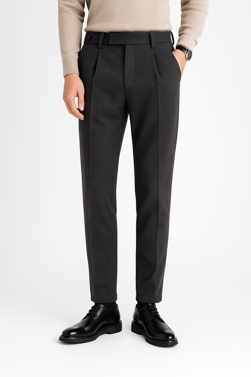 Men's Casual Broadcloth Trousers Minha loja