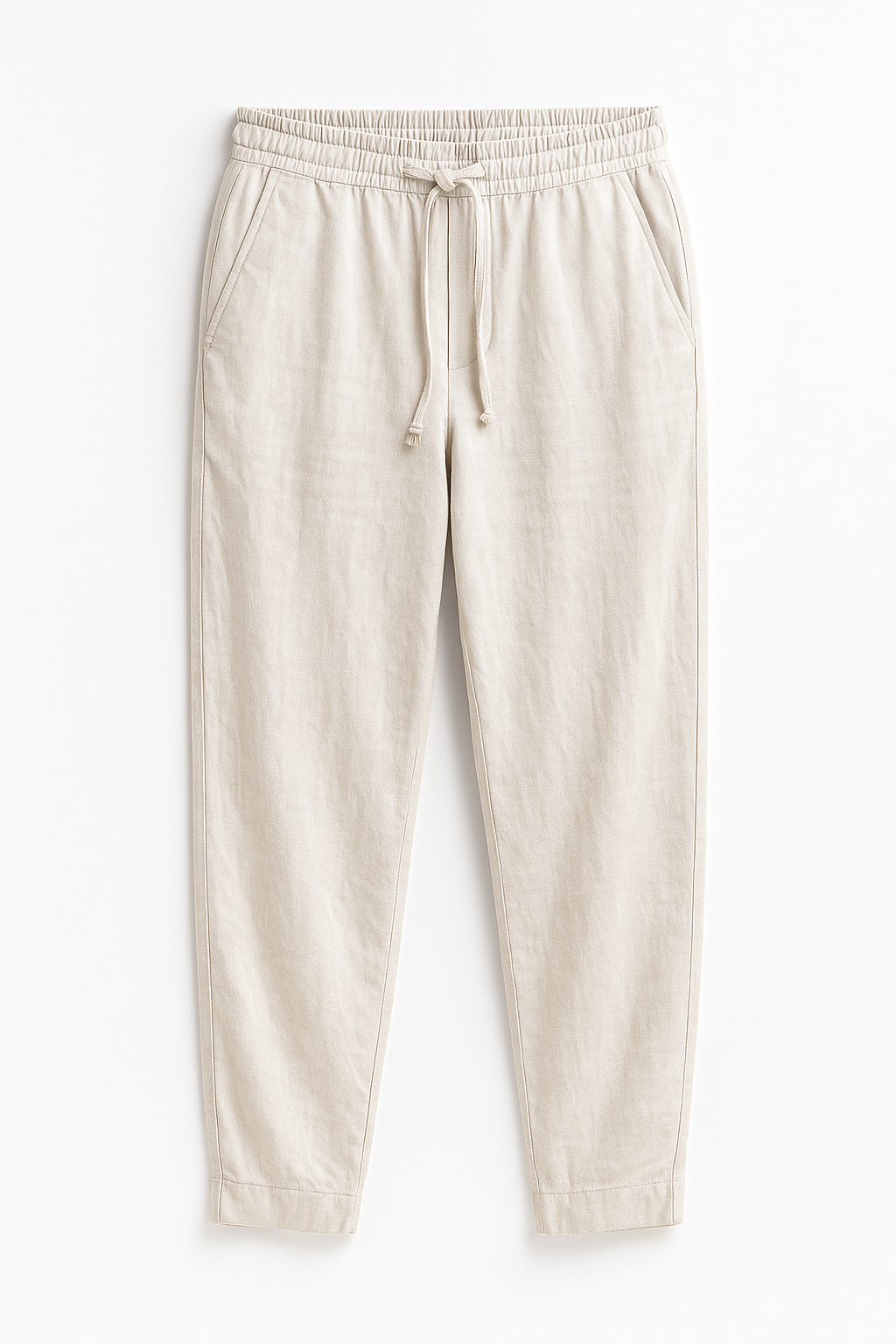Casual Summer Men's Linen Trousers Relaxed Fit