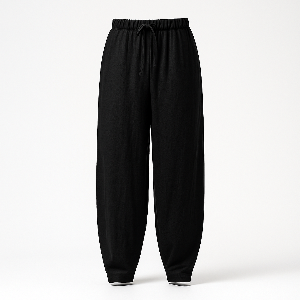 Casual Comfort Relaxed Fit Linen Wide-leg Breeches Pants