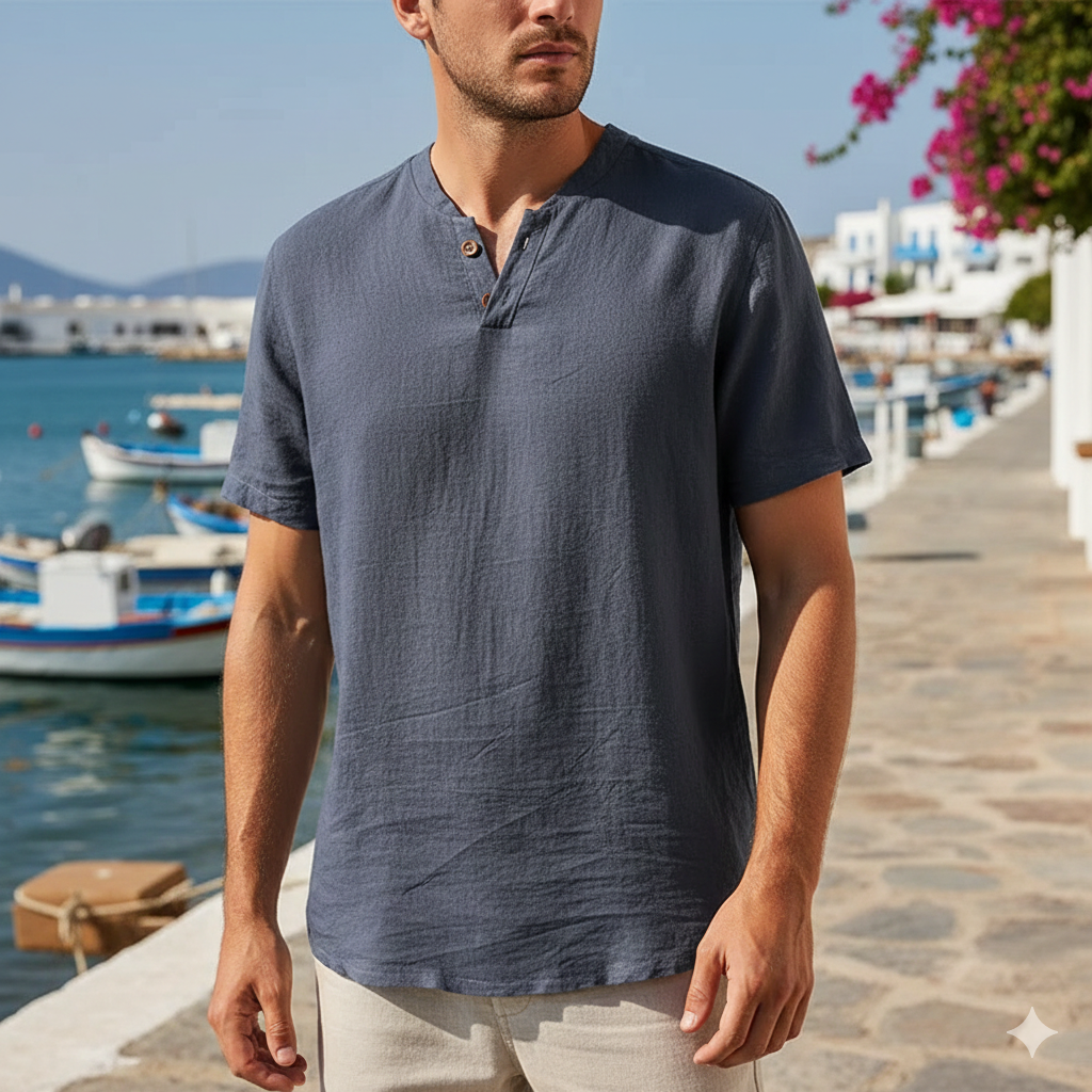 Capri – Camisa Masculina em Algodão e Linho