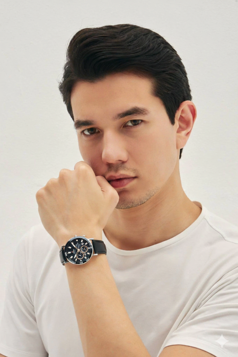 Men's Stylish Multi-Purpose Active Lifestyle Quartz Timepiece Casual Wristwatch