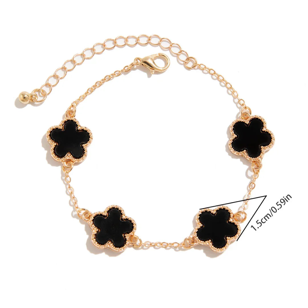 Men's Five-Leaf Flower Bracelet FlowBorder