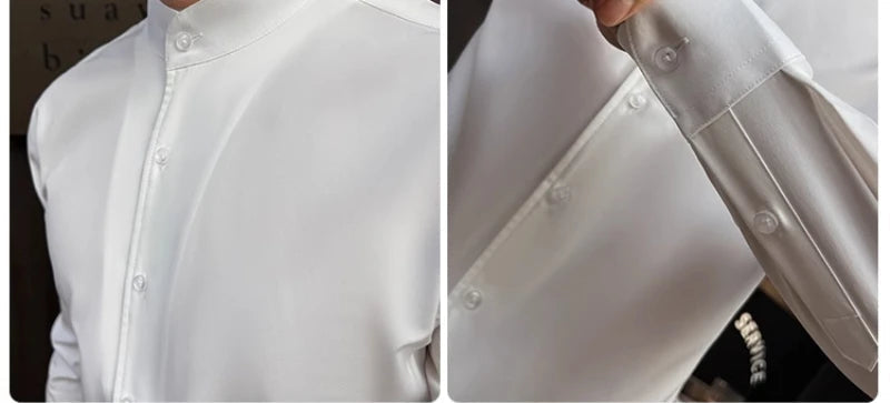 Men's Smart Casual Long Sleeve Shirt Minha loja