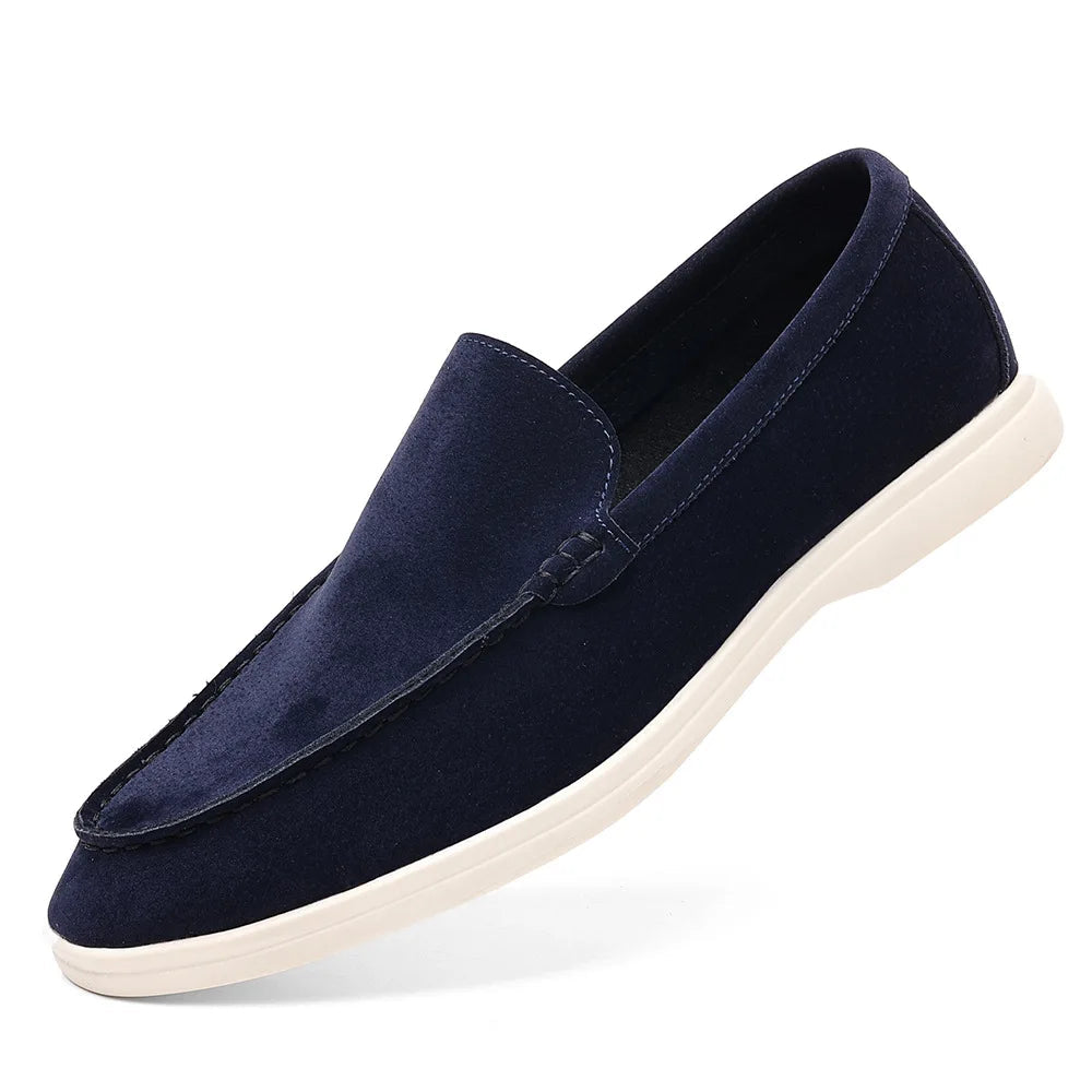 Men's Breathable Leather Loafers Minha loja
