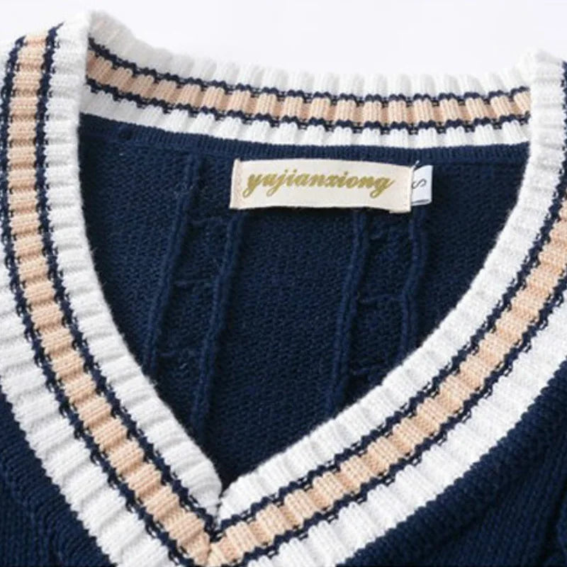 Striped Men's Sweater Vest Minha loja