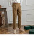 Men's Slim Fit Nine-Point Suit Trousers Minha loja