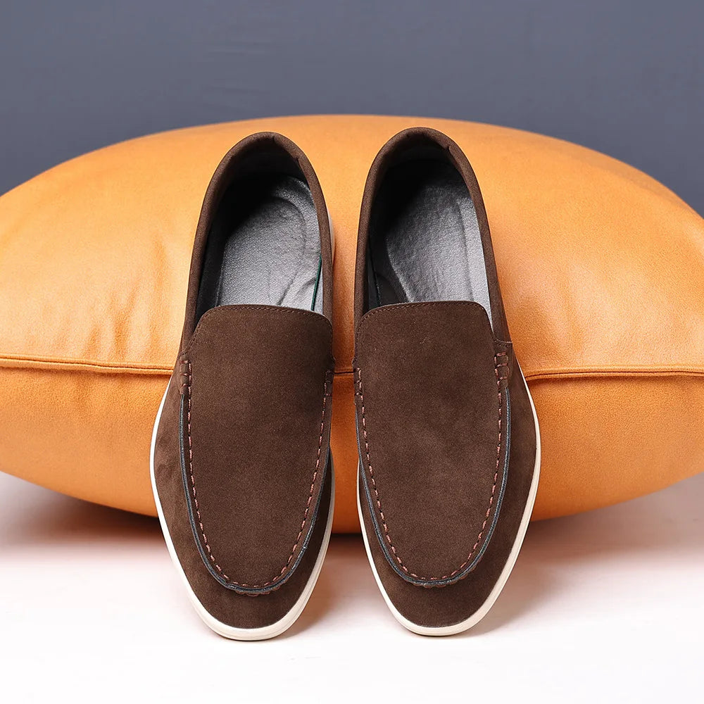 Men's Breathable Leather Loafers Minha loja