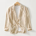 Men's Cotton Linen Longline Blazer Minha loja