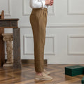 Men's Slim Fit Nine-Point Suit Trousers Minha loja