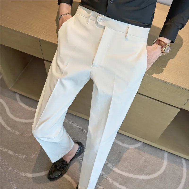Men's Smart Casual Suit Trousers Minha loja