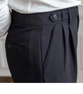 Men's Slim Fit Nine-Point Suit Trousers Minha loja