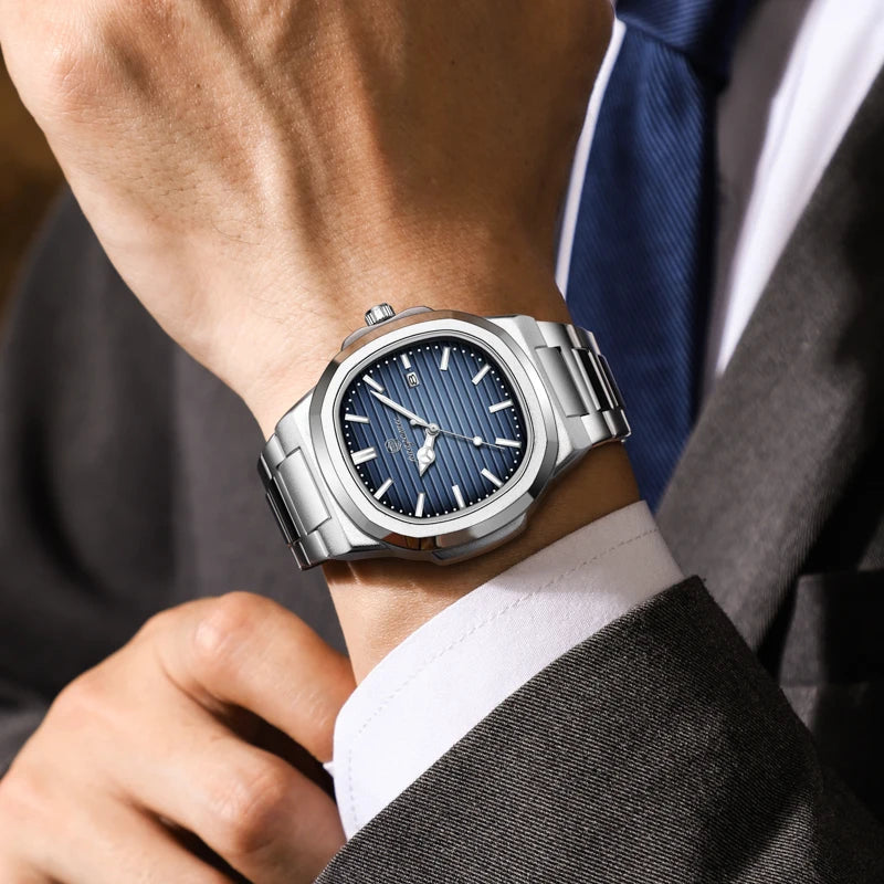 Men's Square-Face Watch Minha loja