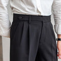 Men's Slim Fit Nine-Point Suit Trousers Minha loja
