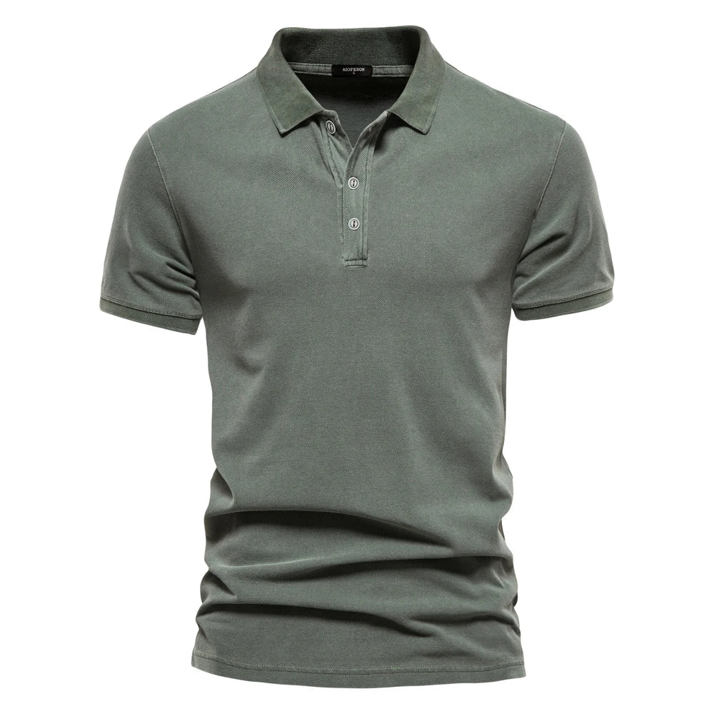 Cotton Knit Polo Shirt Minha loja