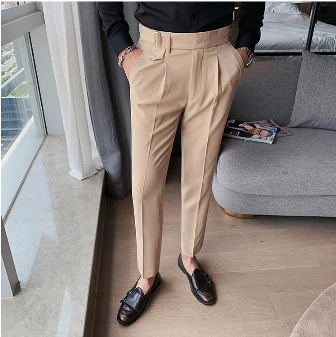 Men's Smart Casual Business Suit Trousers Minha loja