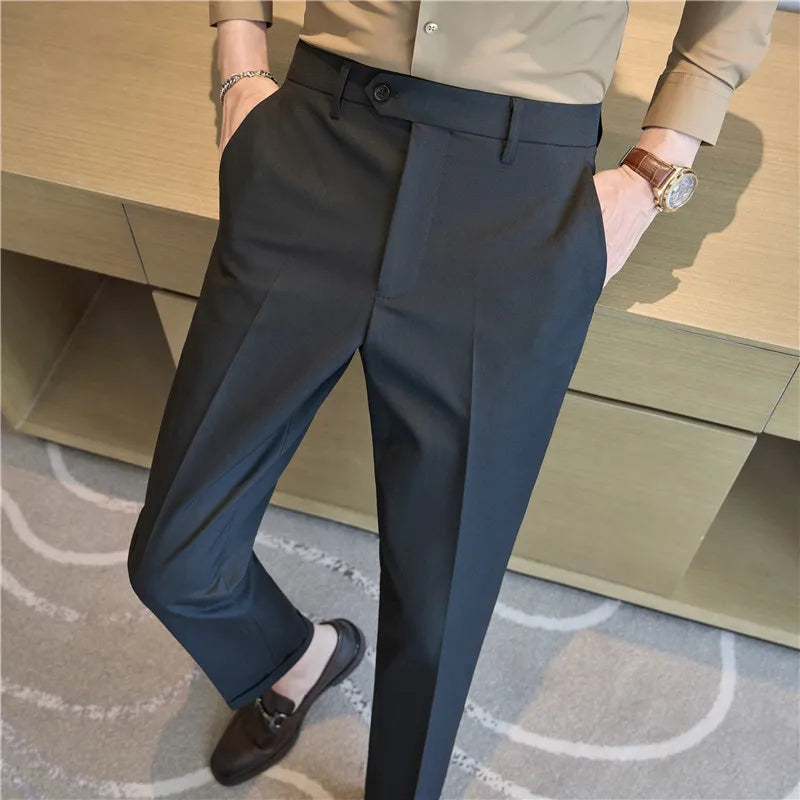 Men's Smart Casual Suit Trousers Minha loja