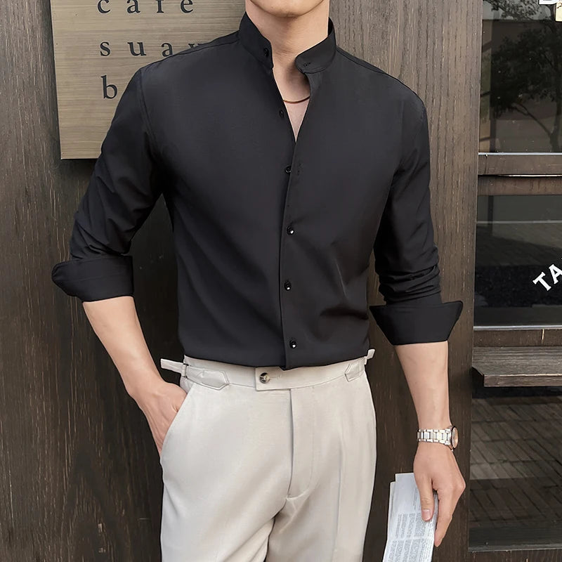 Men's Smart Casual Long Sleeve Shirt Minha loja