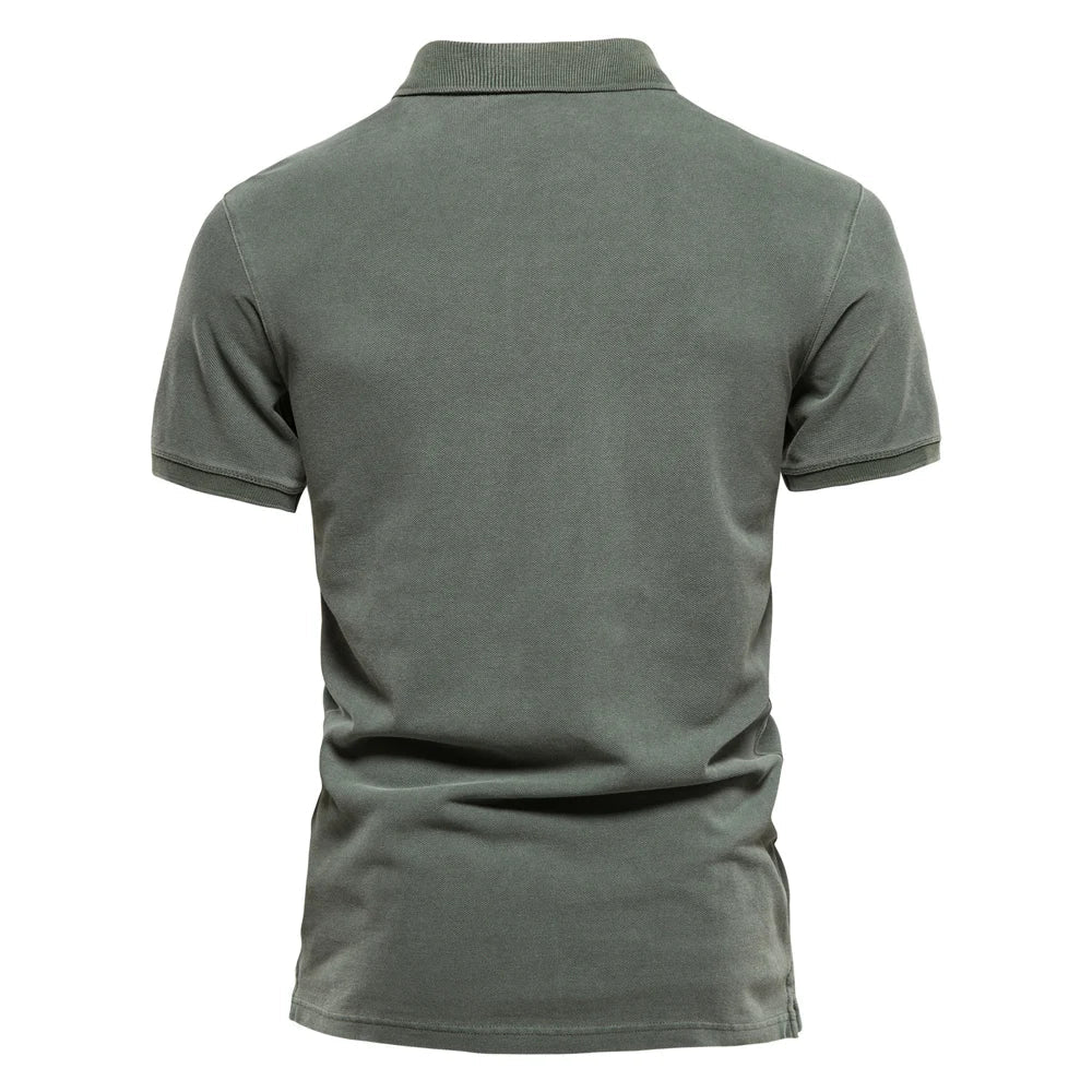 Cotton Knit Polo Shirt Minha loja