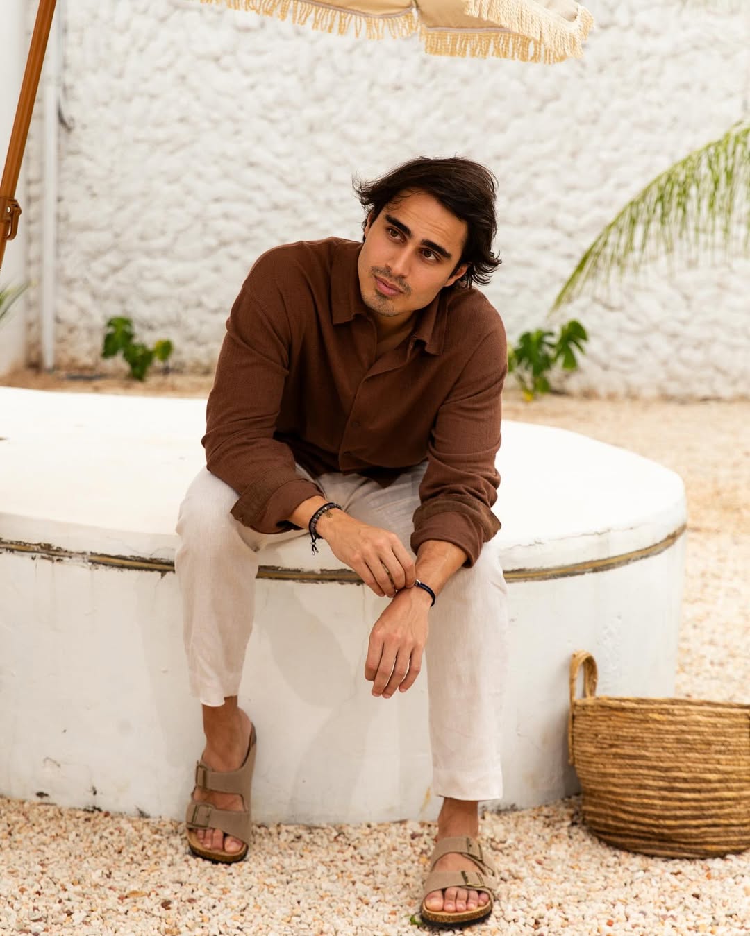 Mule sandals in light suede Minha loja