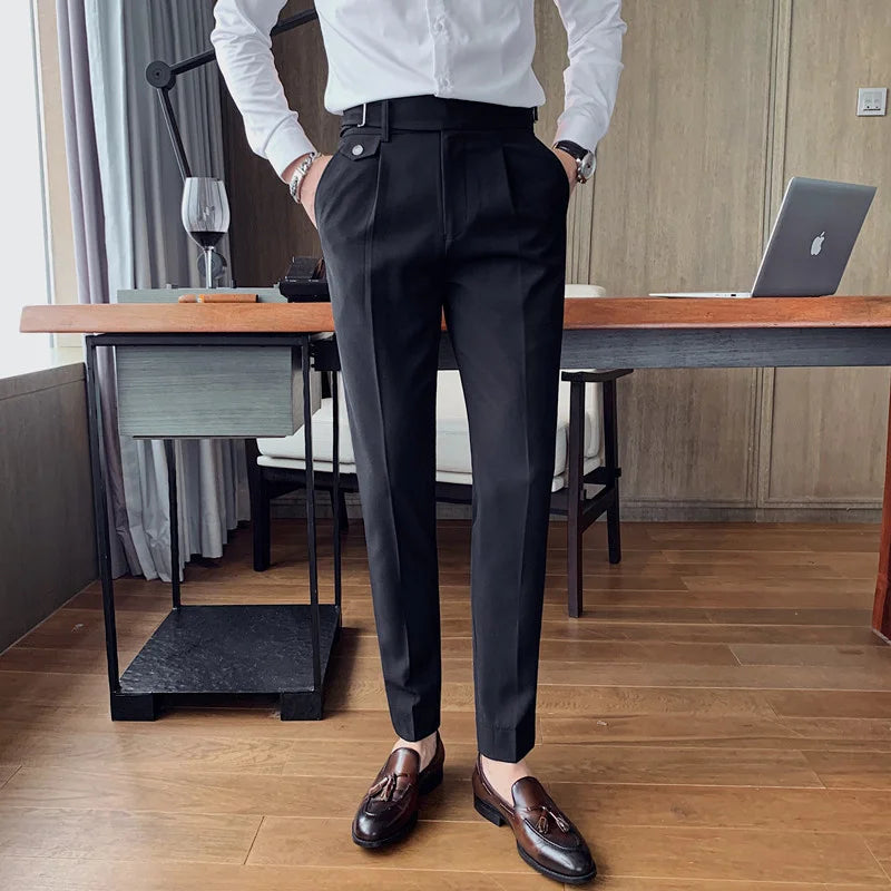 Men's Smart Casual Business Suit Trousers Minha loja